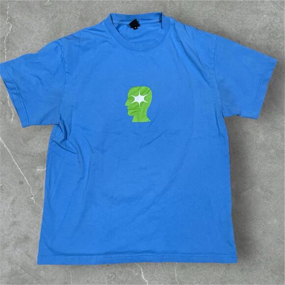 Brain Dead x Wide Eye China Blue T-Shirt Head Logo Size Small Streetwear - Picture 2 of 7